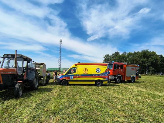 Wypadek podczas prac polowych w Narkowach