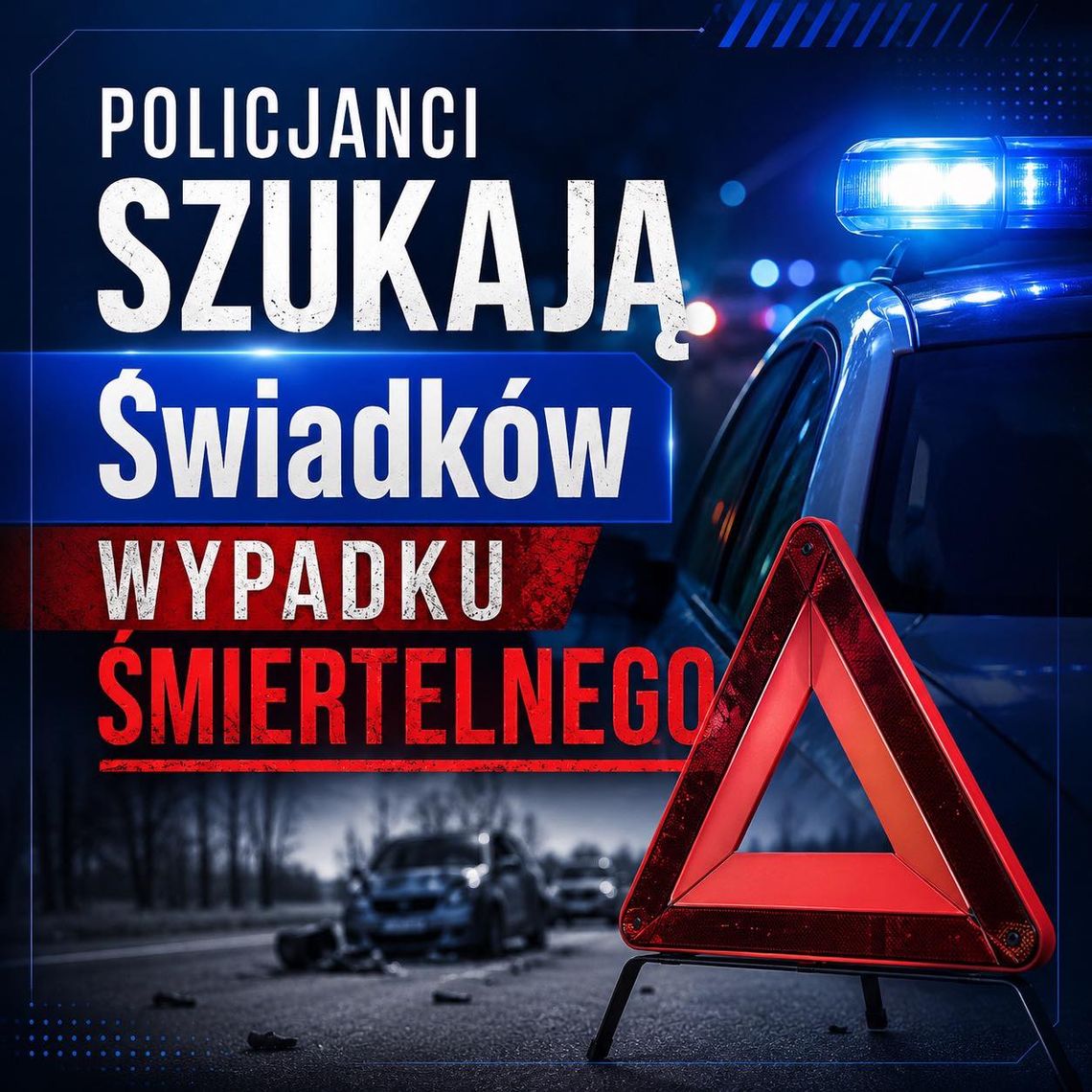 Policja szuka świadków śmiertelnego wypadku w Narkowach Policja szuka świadków śmiertelnego wypadku w Narkowach