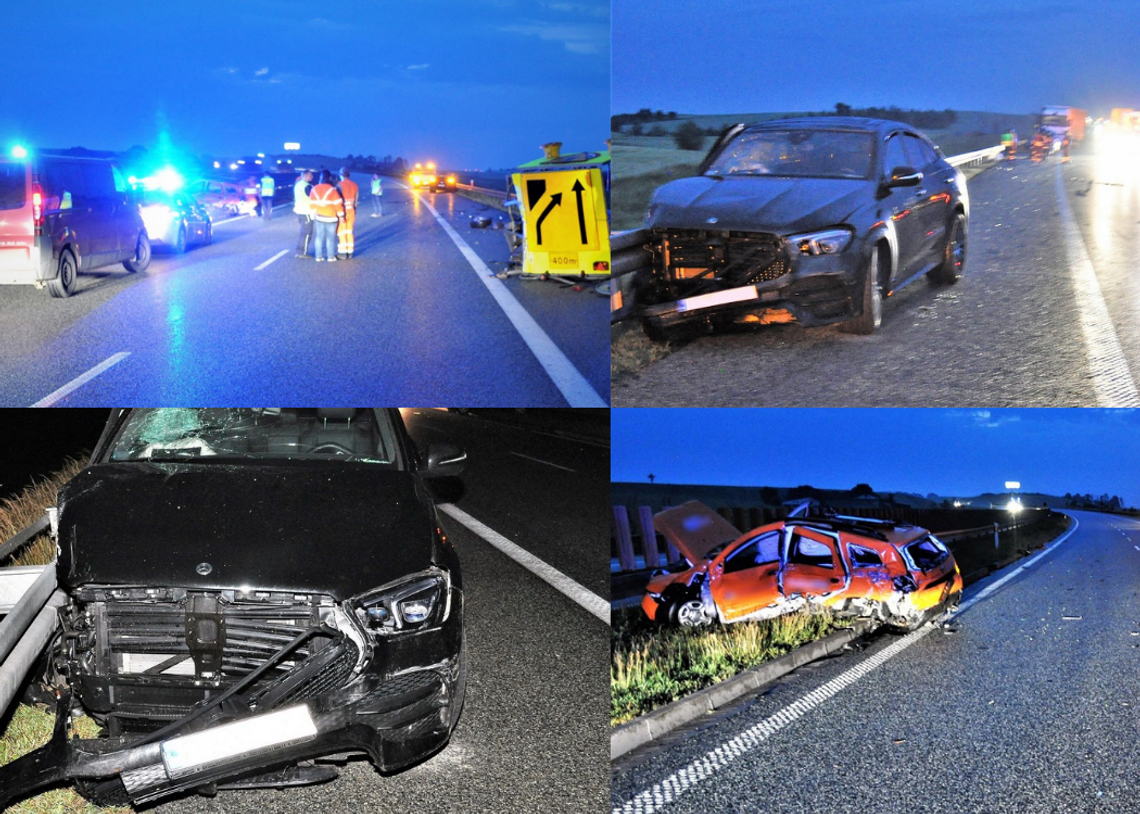Autostrada A1: Tczewscy policjanci pracowali na miejscu wypadku w pobliżu miejscowości Olsze