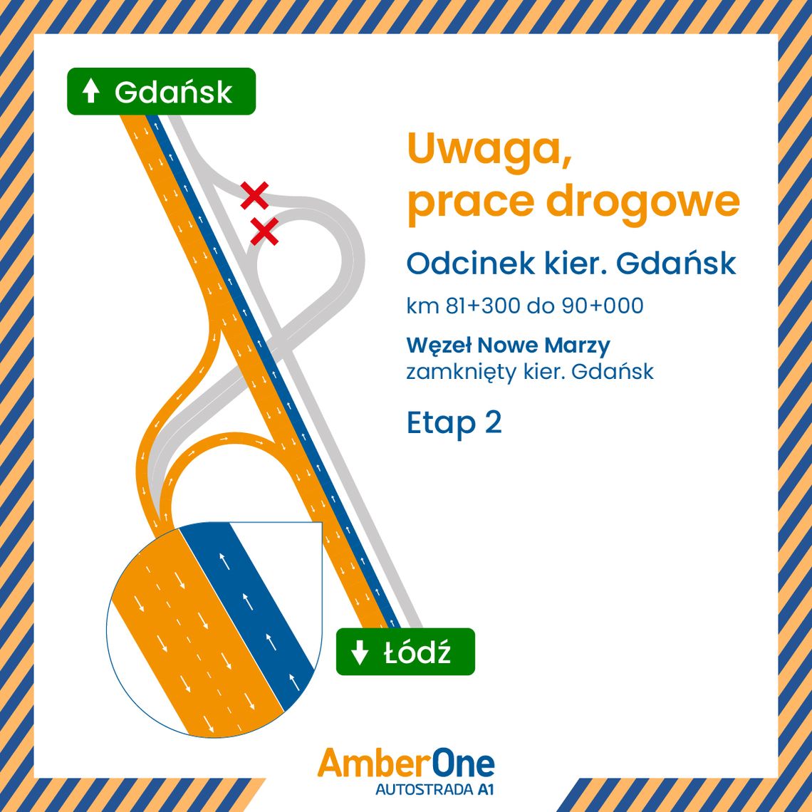 Autostrada A1: Węzły Pelplin i Nowe Marzy otwarte Autostrada A1: Węzły Pelplin i Nowe Marzy otwarte