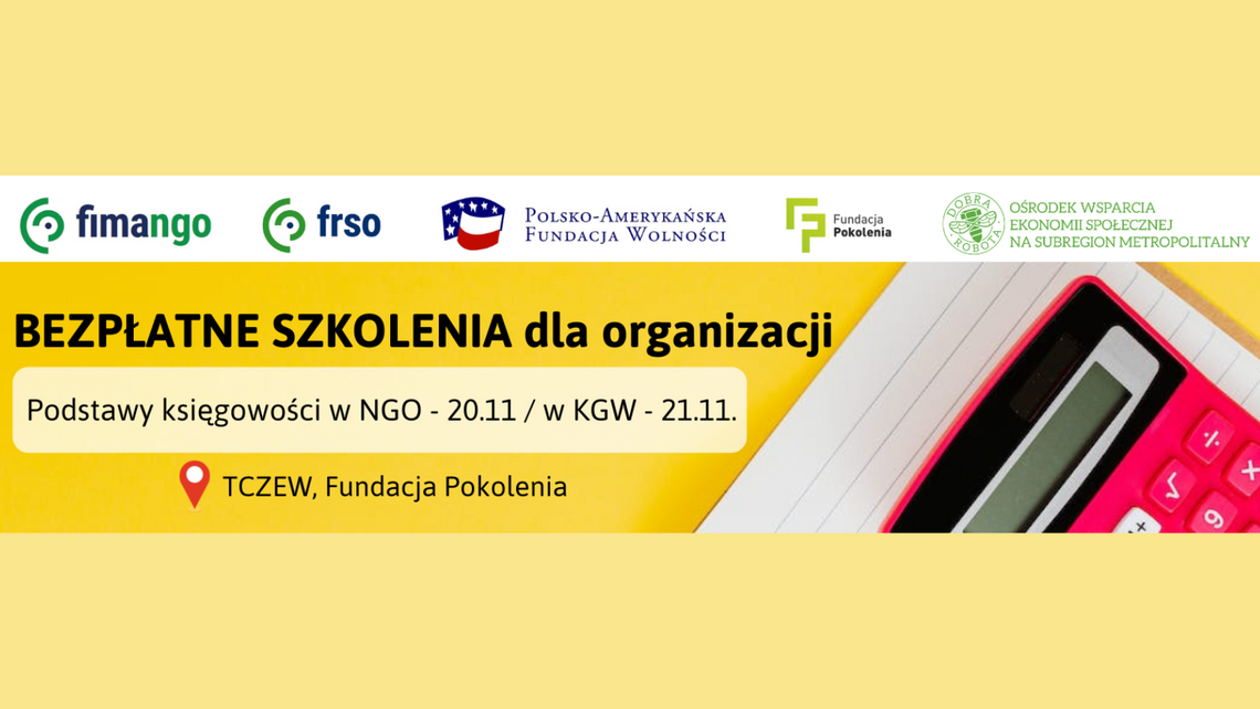 Bezpłatne szkolenia dla pomorskich organizacji pozarządowych w Fundacji Pokolenia