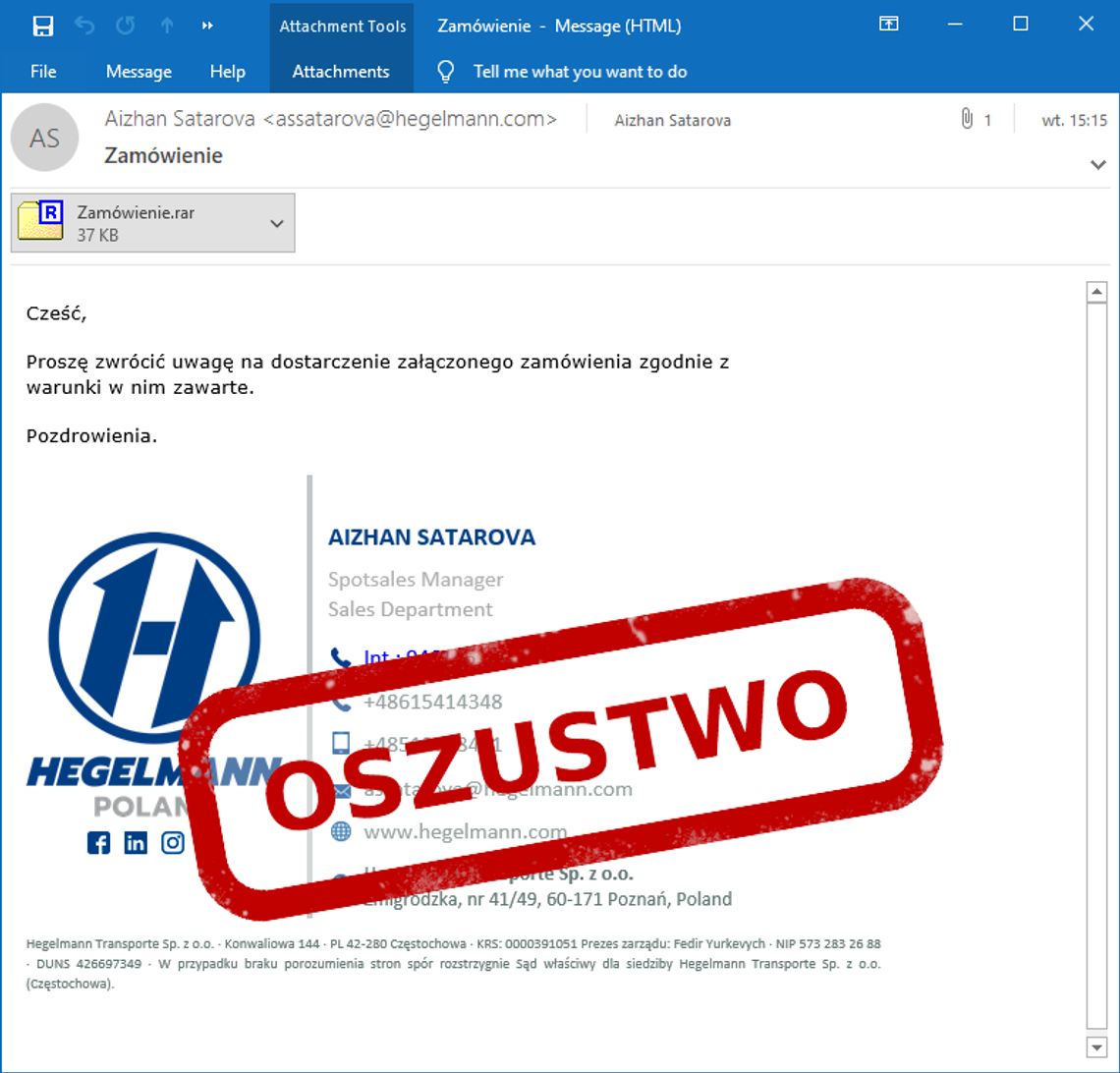 CERT Polska ostrzega przedsiębiorców przed złośliwą kampanią mailową