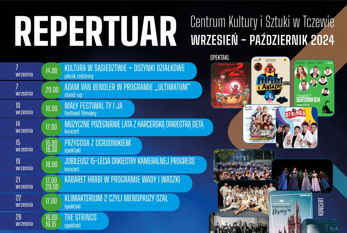 Centrum Kultury i Sztuki z wrześniowym repertuarem [PROGRAM]