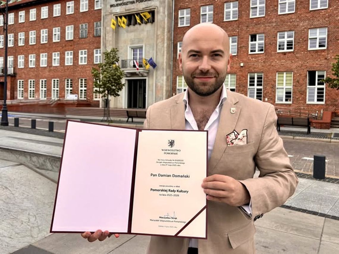 Damian Domański w Pomorskiej Radzie Kultury. Dyrektor tczewskiej biblioteki z nominacją marszałka