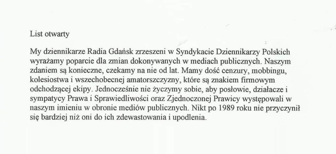 Dziennikarze Radia Gdańsk: "Mamy dość cenzury, mobbingu, kolesiostwa i amatorszczyzny"