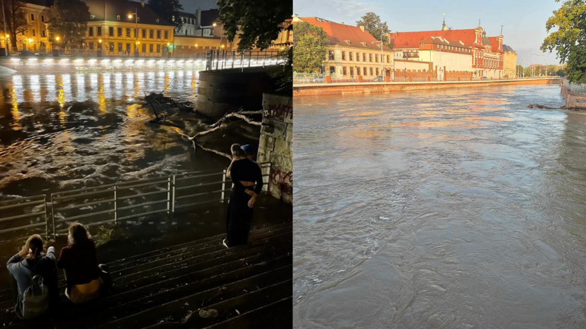 Fala minęła Opole i dotarła do Wrocławia. Opole jest suche...