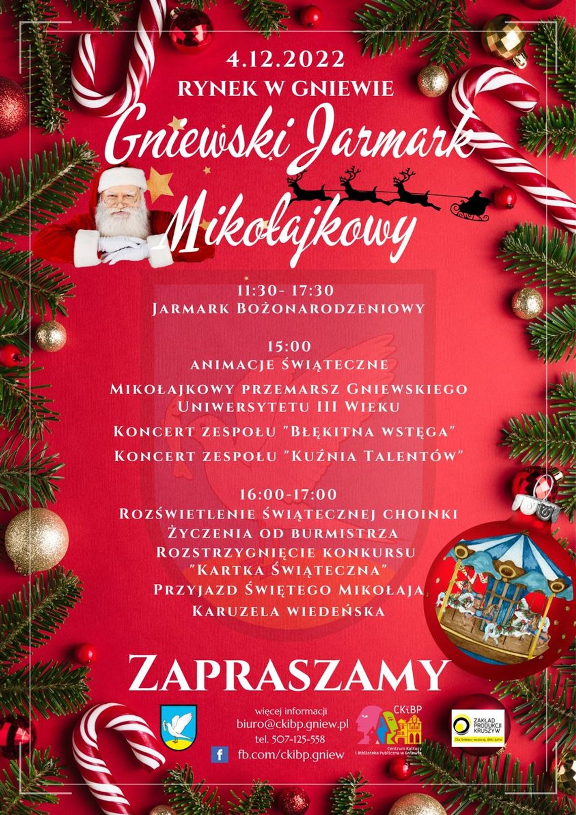 Gniewski Jarmark świąteczny już 4 grudnia