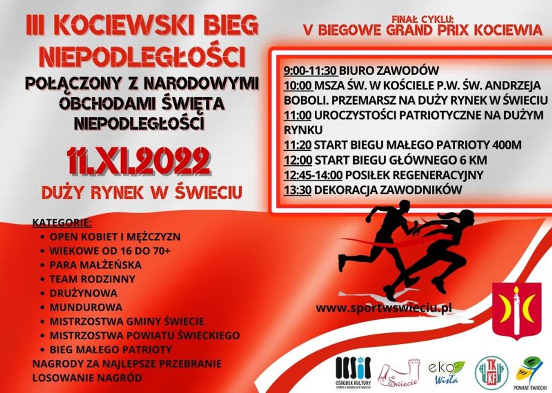 III Kociewski Bieg Niepodległości w Świeciu