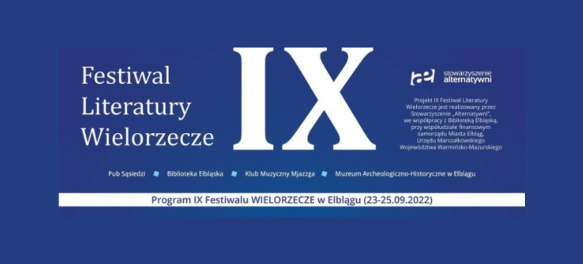 IX Festiwal Literatury Wielorzecze w Elblągu od 23 do 25 września