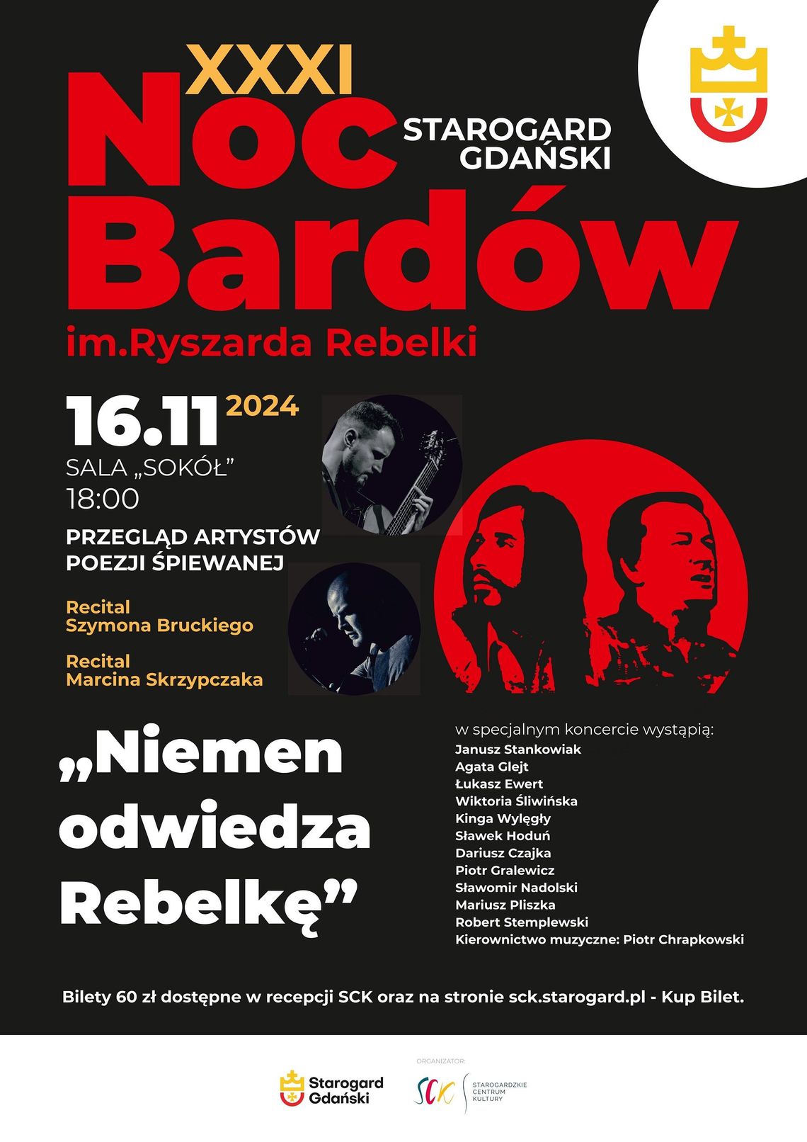 Już w sobotę XXXI Noc Bardów im. Ryszarda Rebelki!