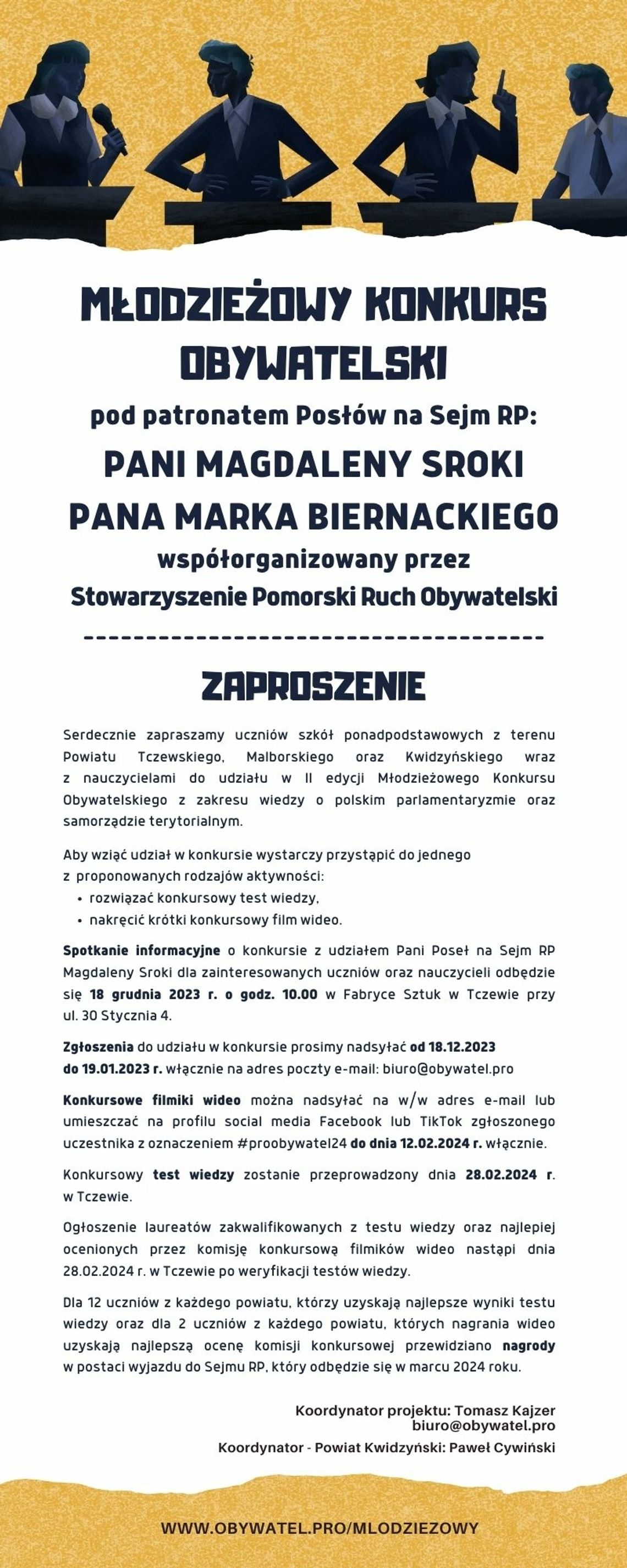 Po raz drugi Pomorski Ruch Obywatelski organizuje konkurs dla młodych