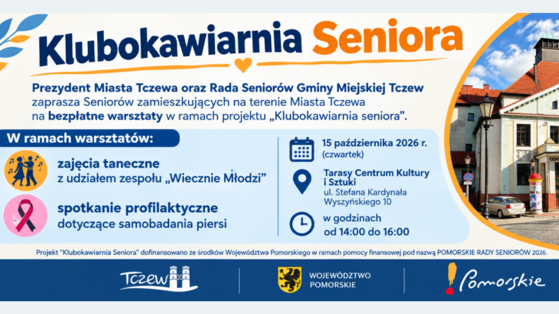 Klubokawiarnia Seniora w CKiS. Taniec i profilaktyka zdrowotna w Tczewie