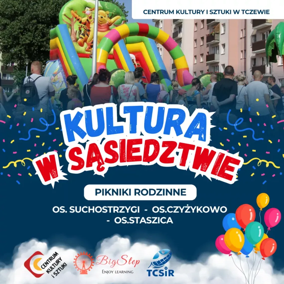 Letnie pikniki rodzinne w Tczewie! CKiS zaprasza na Suchostrzygi, Czyżykowo i os. Staszica.