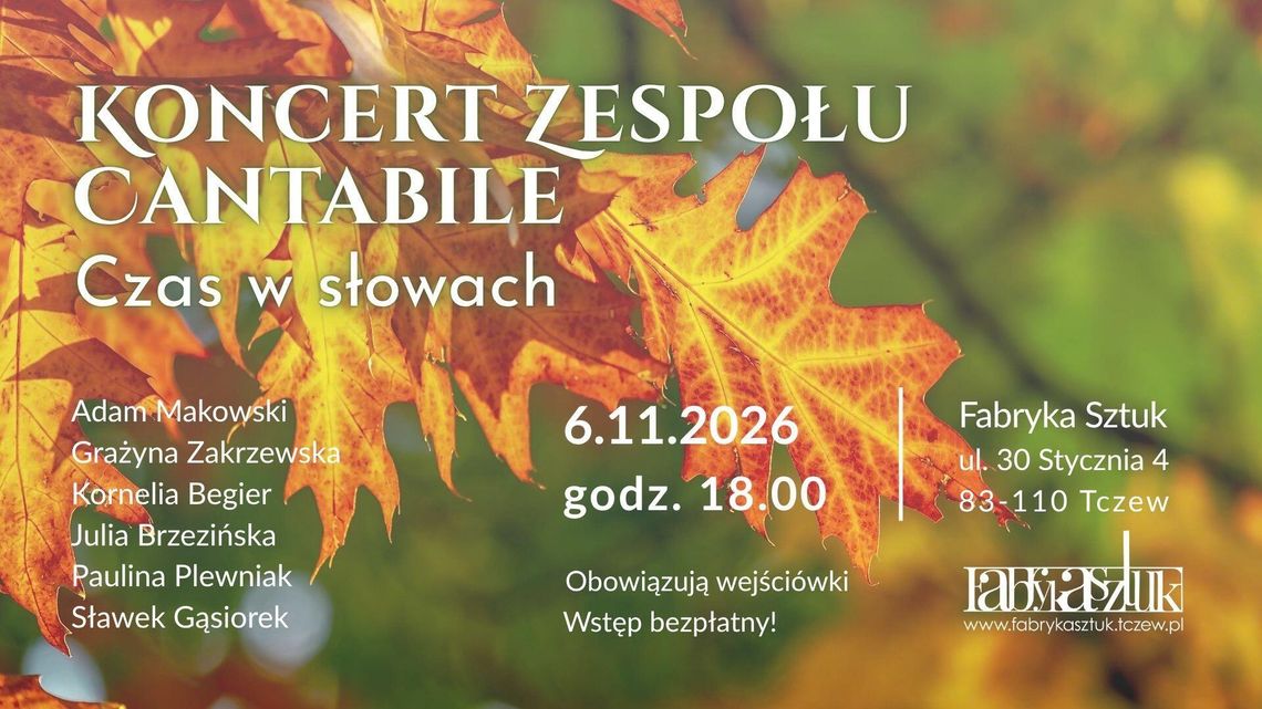 Listopadowe wieczory z muzyką w Fabryce Sztuk: Od poezji śpiewanej po kunszt mistrzów smyczka Listopadowe wieczory z muzyką w Fabryce Sztuk: Od poezji śpiewanej po kunszt mistrzów smyczka