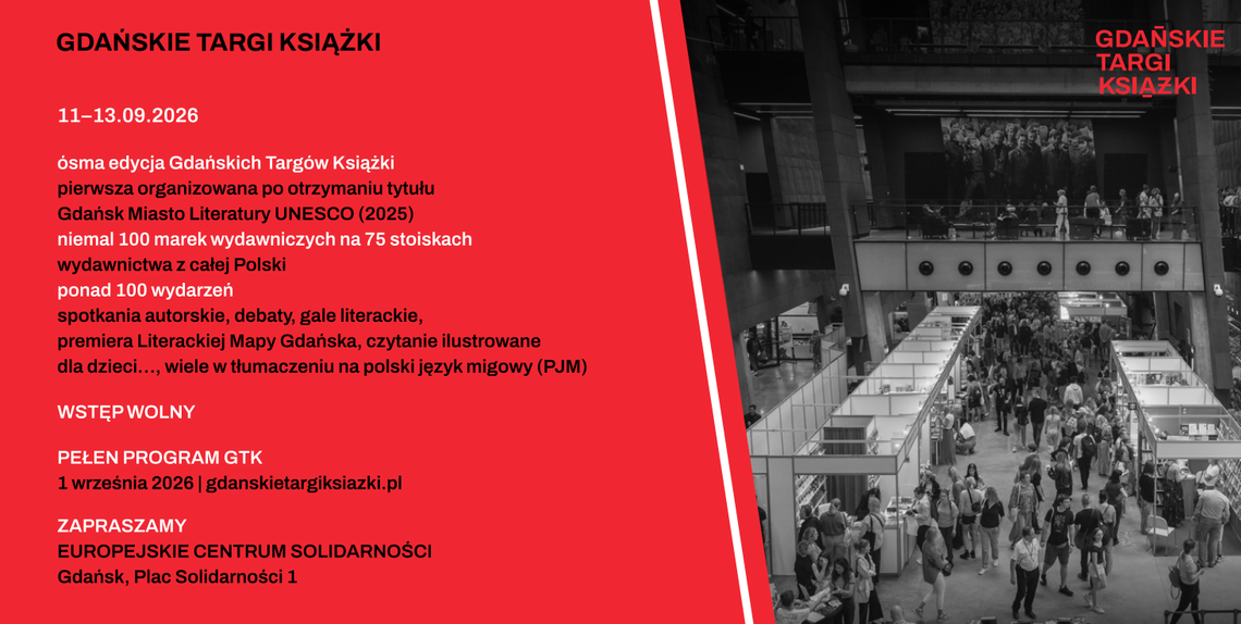 Literackie święto tuż obok. Gdańskie Targi Książki już wkrótce Literackie święto tuż obok. Gdańskie Targi Książki już wkrótce