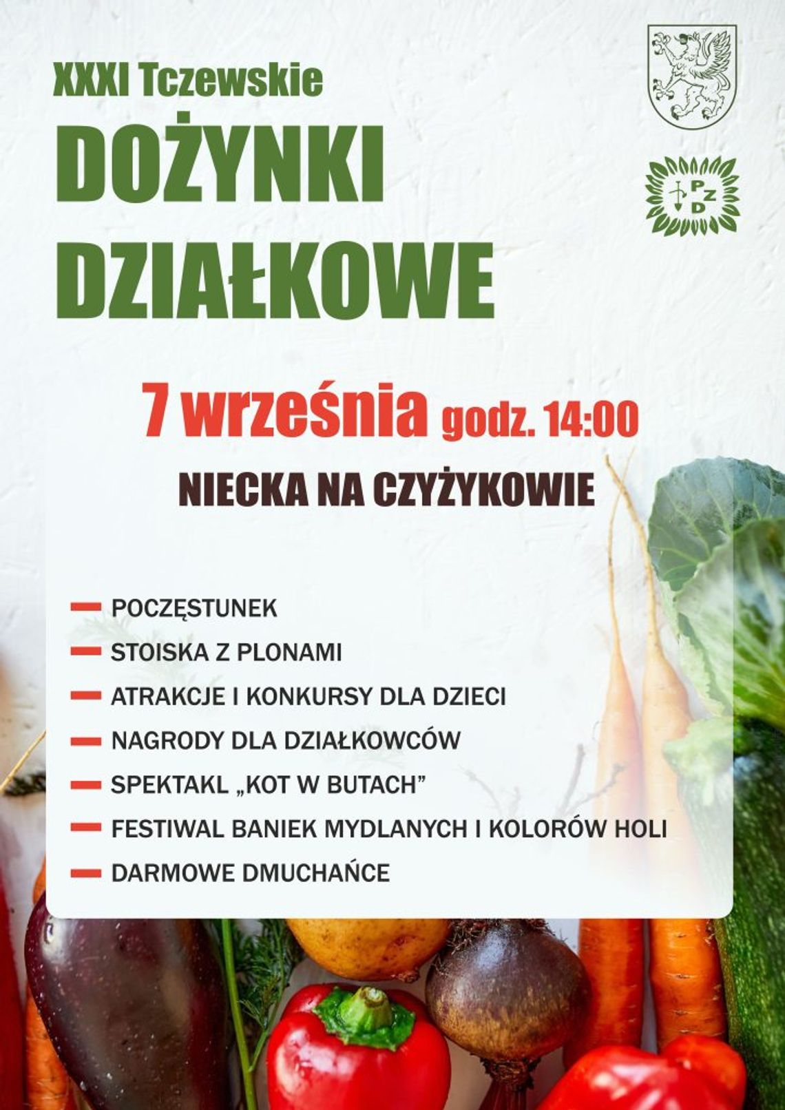 Na niecce czyżykowskiej odbędą się XXXI Tczewskie Dożynki Działkowe