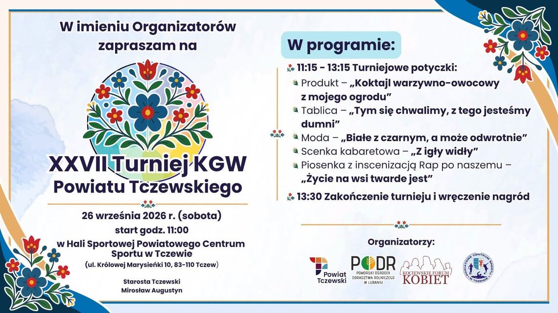 Nadchodzi XXVII Turniej Kół Gospodyń Wiejskich Powiatu Tczewskiego