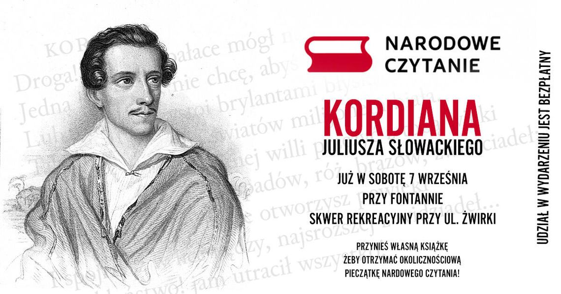 Narodowe Czytanie przy fontannie na Suchostrzygach już za godzinę