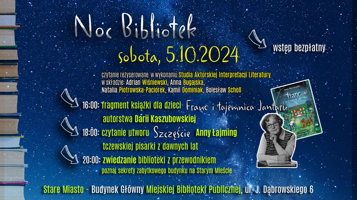 Noc Bibliotek w Tczewie [PROGRAM]