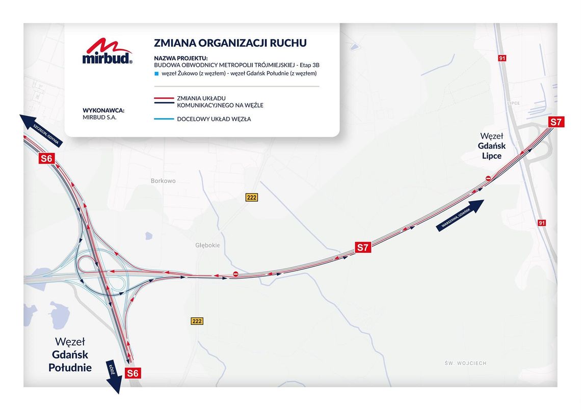 Obwodnica Trójmiasta: Kolejna zmiana organizacji ruchu [AKTUALIZACJA]