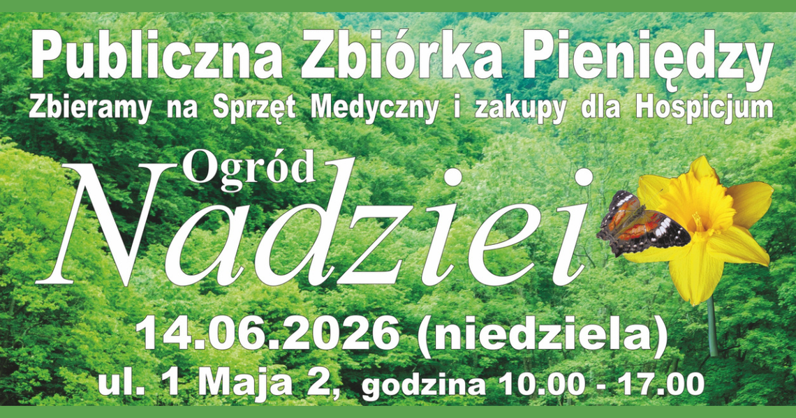 Ogród Nadziei 2026: Tczew zjednoczy się, by wesprzeć hospicjum Ogród Nadziei 2026: Tczew zjednoczy się, by wesprzeć hospicjum