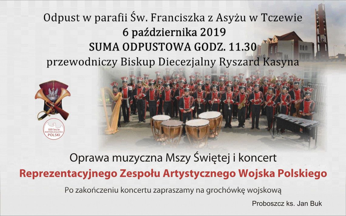 Parafia pw. Św. Franciszka z Asyżu w Tczewie zaprasza na uroczystości odpustowe