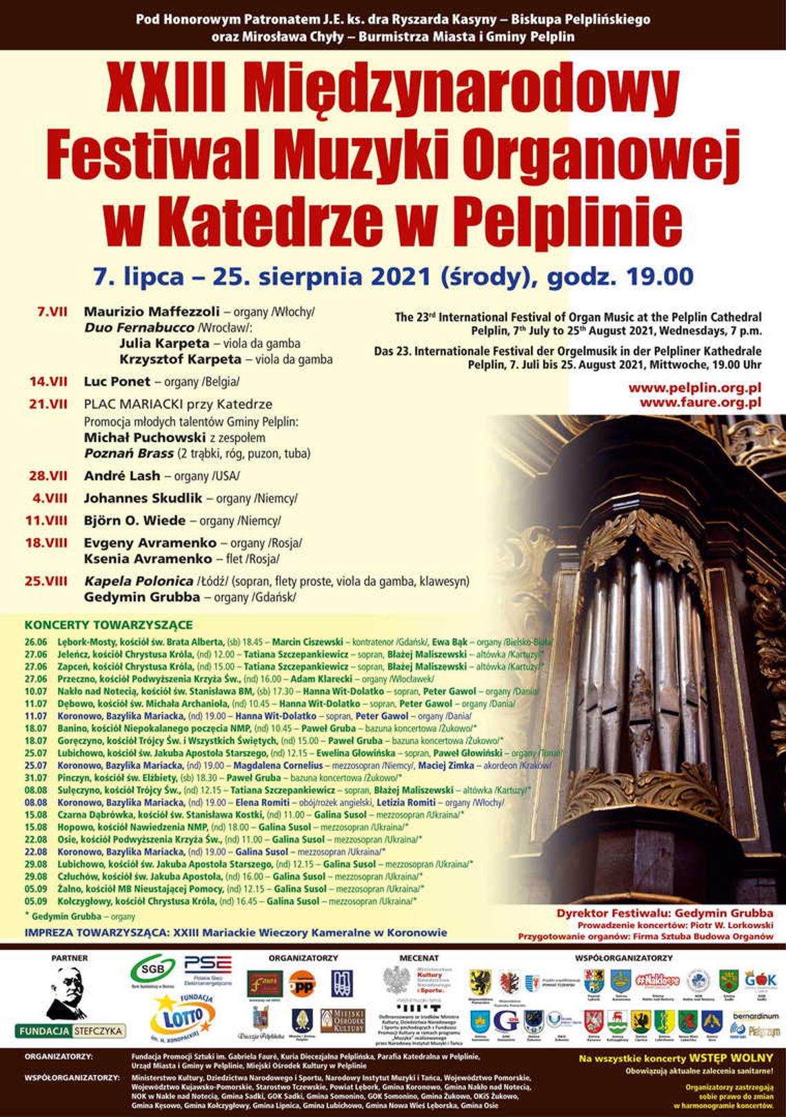 Pelplin: Międzynarodowy Festiwal Muzyki Organowej w Katedrze 2021