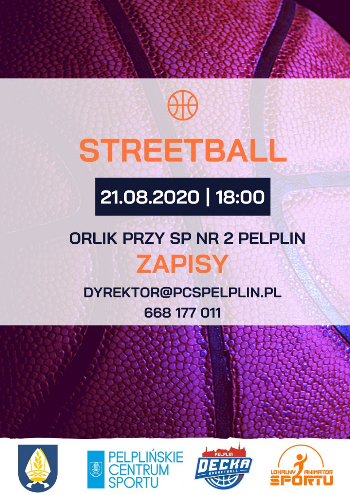 Pelplińskie Centrum Sportu zaprasza na piątkowy StreetBall na Orliku 