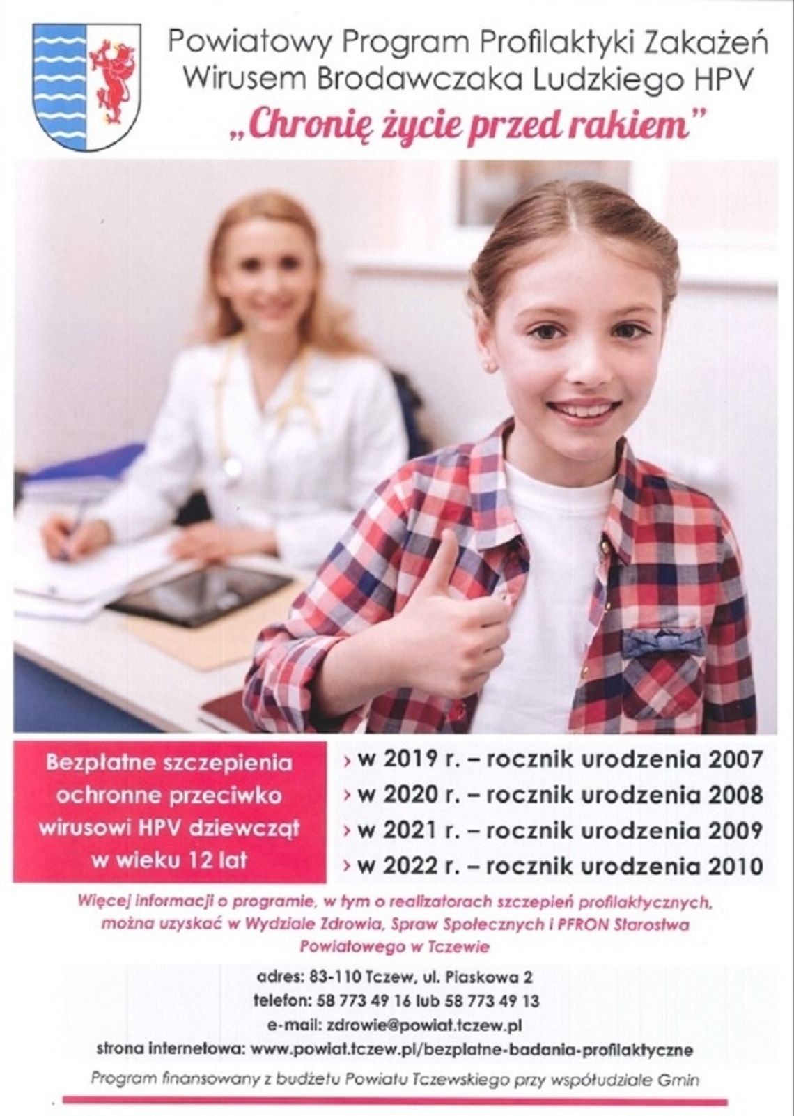 Powiat tczewski: Ruszyły szczepienia przeciw HPV dla dziewcząt z rocznika 2010