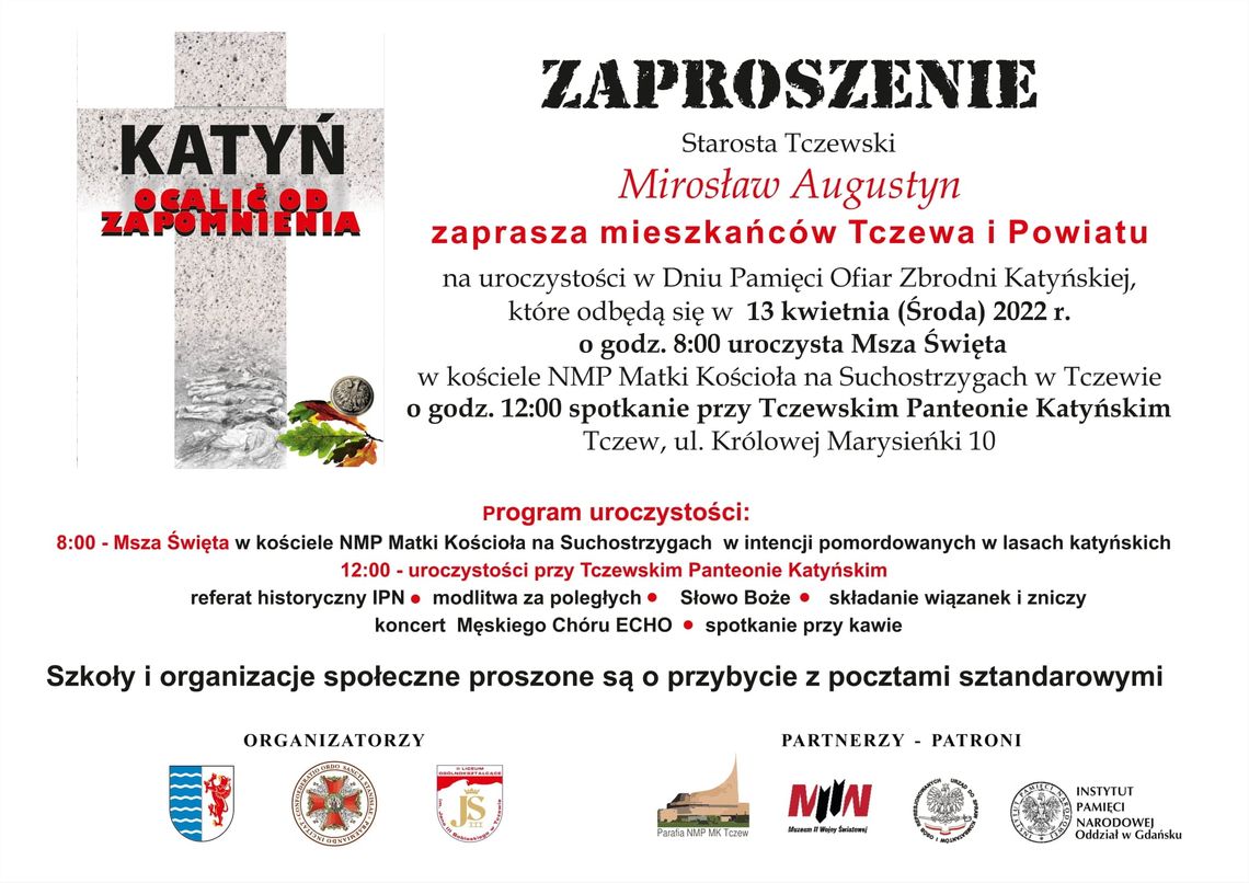 Powiatowe obchody Dnia Pamięci Ofiar Zbrodni Katyńskiej