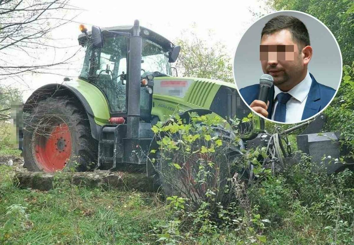 Powiatowy radny PiS z zarzutami za kradzież... traktora