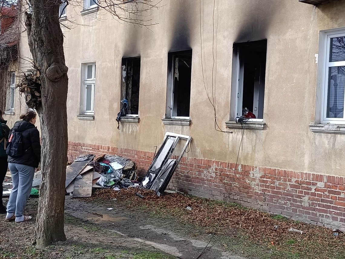 Pożar budynku wielorodzinnego przy ul. Nad Wisłą w Tczewie