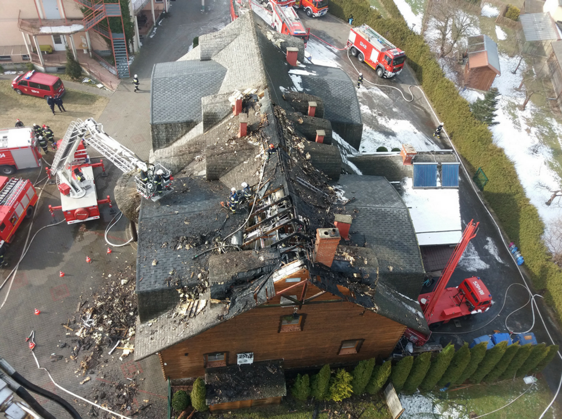 Pożar hotelu w Zblewie. Ewakuowano ponad 40 osób