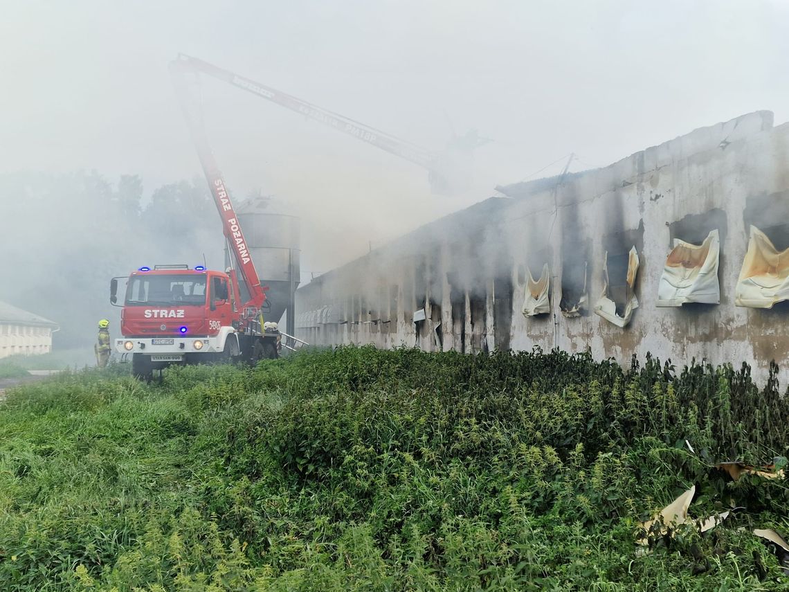 Pożar w Kulicach. Na miejscu pracowało 11 zastępów straży pożarnej