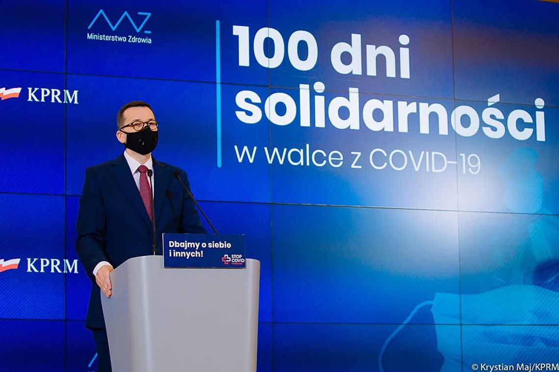 Premier Mateusz Morawiecki: "Przed nami 100 dni solidarności w walce z COVID-19"
