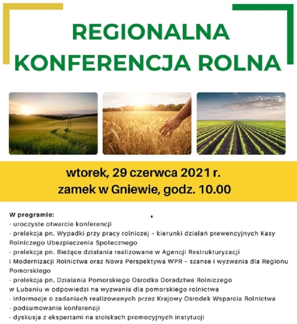 Regionalna Konferencja Rolna w Gniewie już 29 czerwca