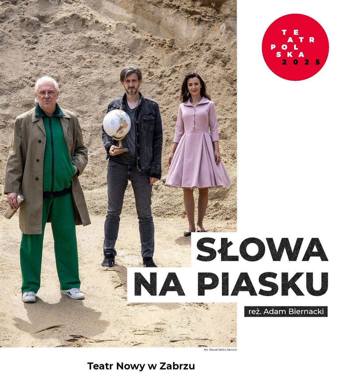 Słowa na piasku - spektakl  w wykonaniu Teatru Nowego w Zabrzu