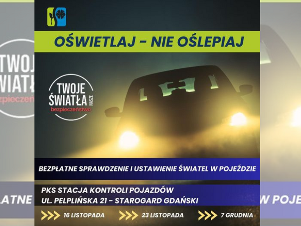 Sprawdź stan i ustawienie świateł w swoim pojeździe zupełnie bezpłatnie!