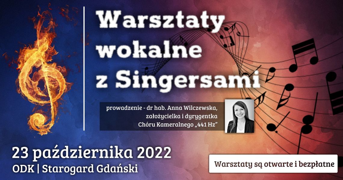 Starogard Gdański: Bezpłatne warsztaty wokalne z Singersami w Osiedlowym Domu Kultury