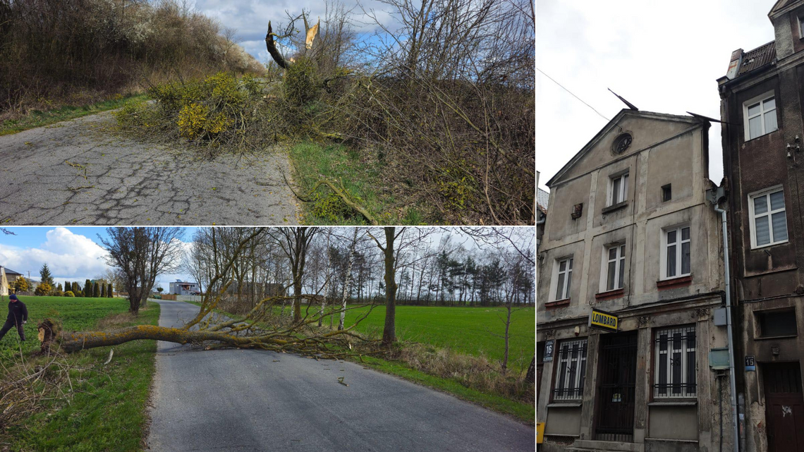 Weekendowe interwencje straży pożarnej w związku z załamaniem pogody i silnym wiatrem
