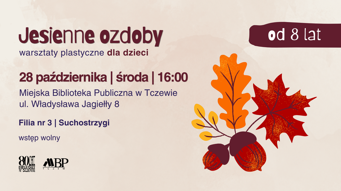 Stwórz własną magię jesieni! Wyjątkowe warsztaty plastyczne w Bibliotece na Suchostrzygach Stwórz własną magię jesieni! Wyjątkowe warsztaty plastyczne w Bibliotece na Suchostrzygach