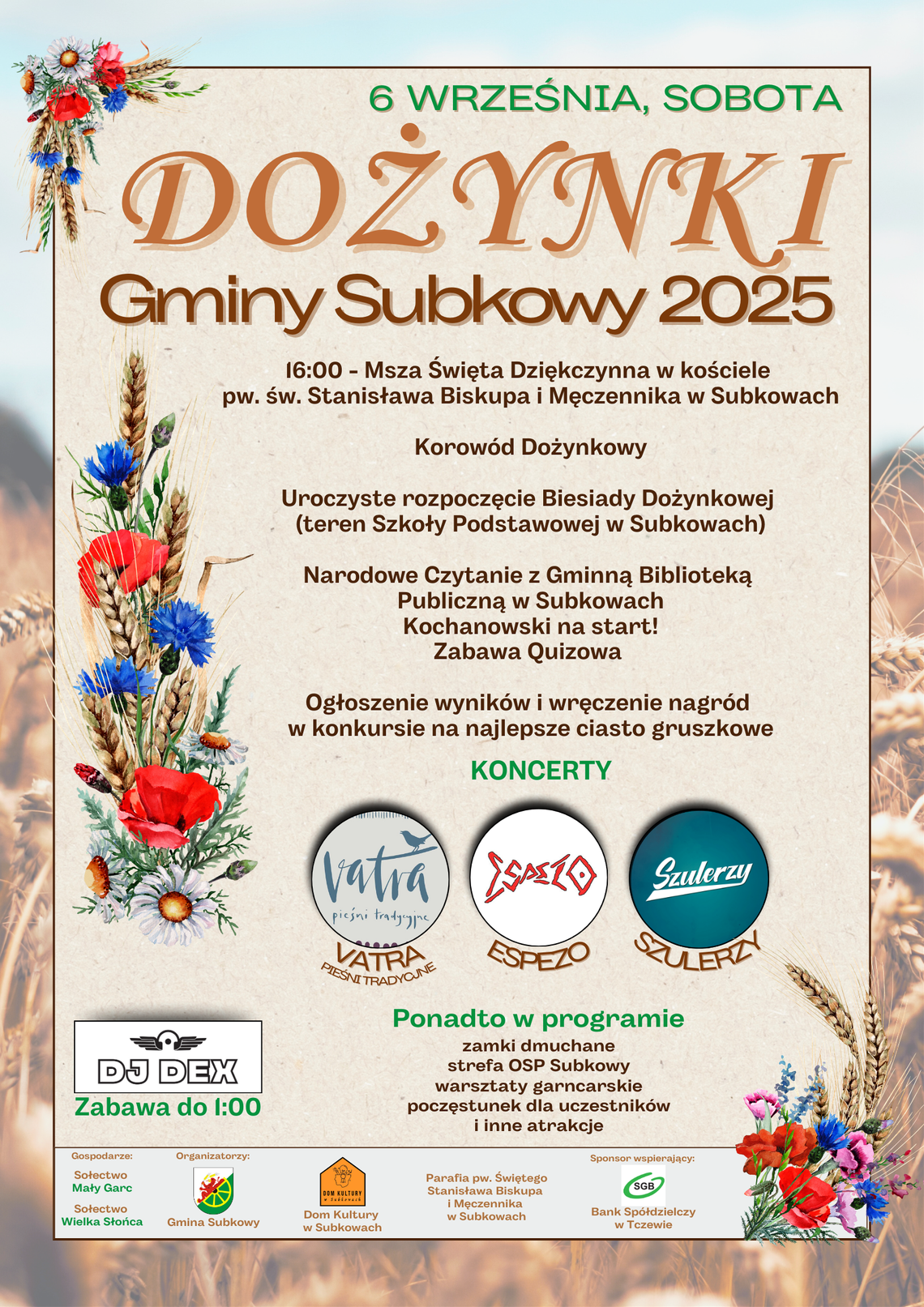 Subkowy zapraszają na święto plonów