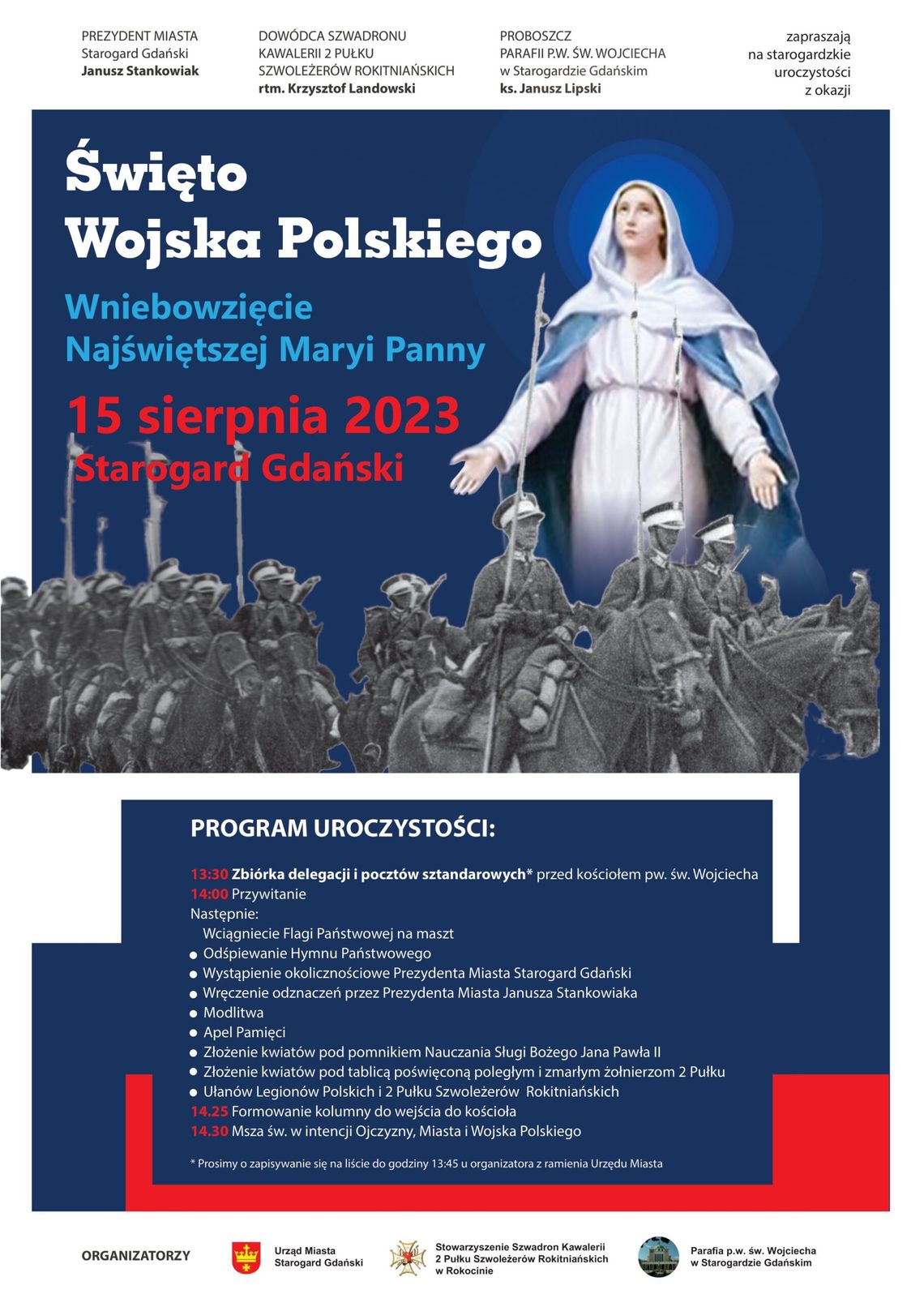 Święto Wojska Polskiego w Starogardzie Gdańskim we wtorek