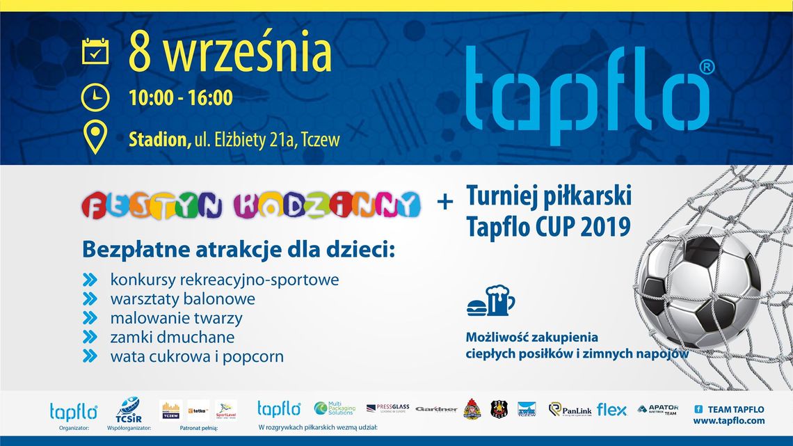Tapflo Cup 2019: niedzielny festyn rodzinny i zmagania piłkarskie reprezentacji firm oraz służb działających w Tczewie i okolicy