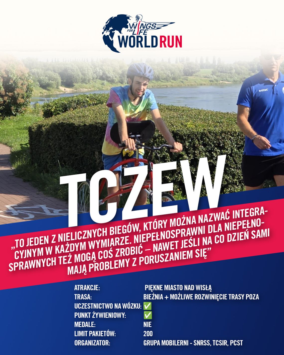 Tczew dołącza do światowej elity. Wings for Life po raz pierwszy w naszym mieście!