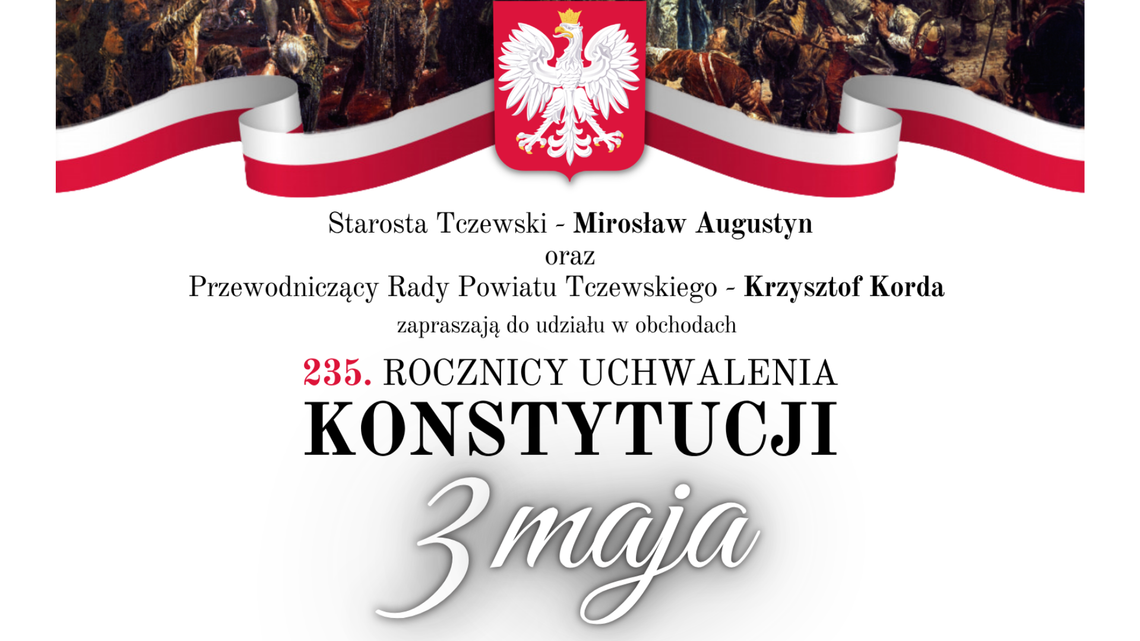 Tczew uczci 235. rocznicę uchwalenia Konstytucji 3 Maja. Sprawdź program uroczystości