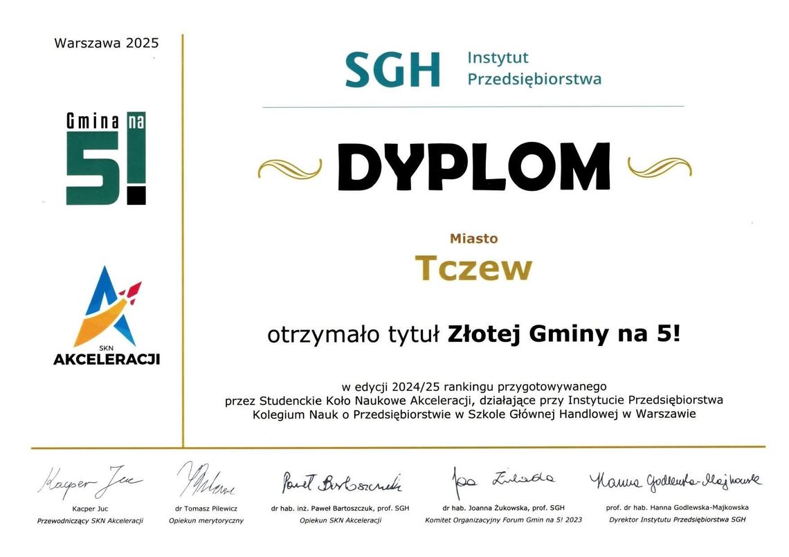 Tczew wśród liderów komunikacji i otwartości na biznes