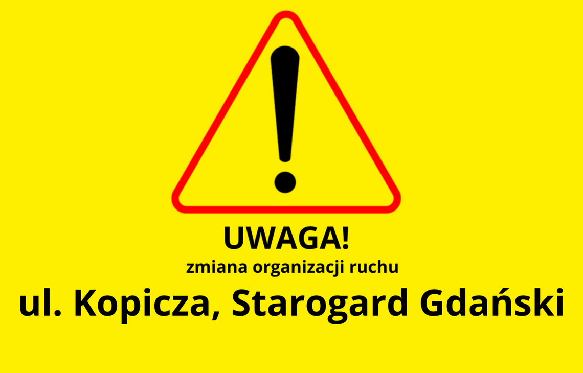 Tymczasowa zmiana organizacji ruchu w Starogardzie Gdańskim