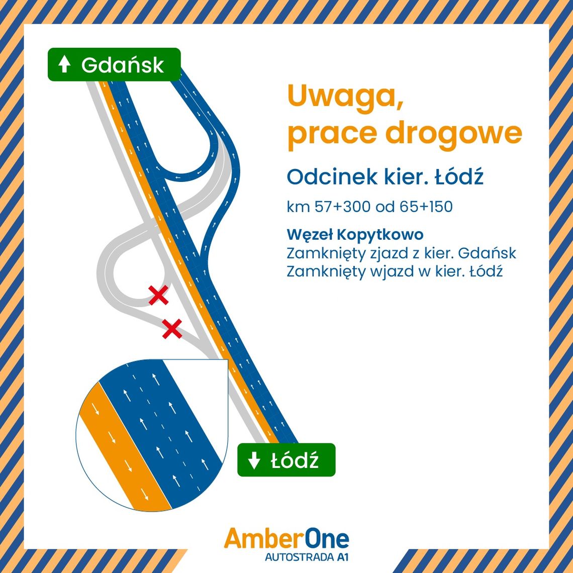 Utrudnienia na A1: Rusza kolejny etap remontu między Kopytkowem a Warlubiem