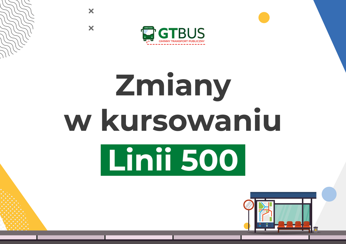 Uwaga: zmiana kursowania linii 500 Rokitki- Tczew